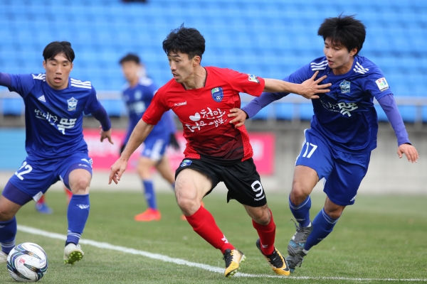 천안시청축구단 경기모습