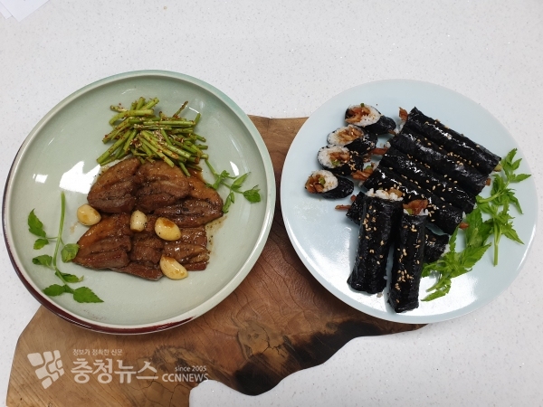 쫀득쫀득삼겹살마늘조림, 청도할매김밥