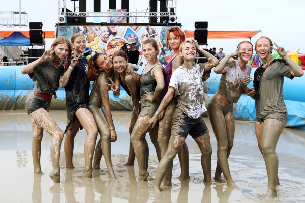 머드축제 이용 외국인