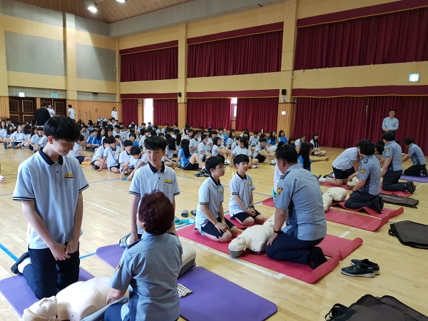 의용소방대 심페소생술 교육