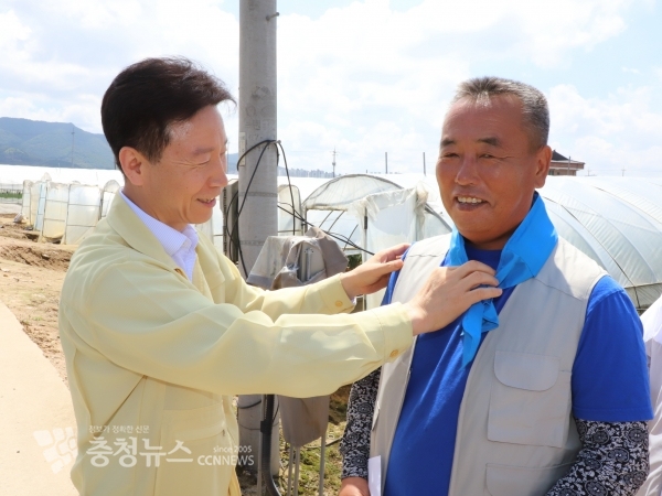 농협중앙회 허식 부회장이 예산군 폭우 피해지역 방문 / 충청뉴스 최형순 기자