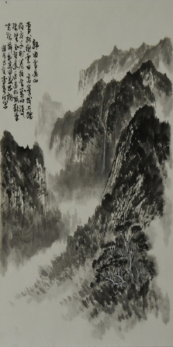 이춘강 雪岳山 30x50cm 종이에 수묵 2019.