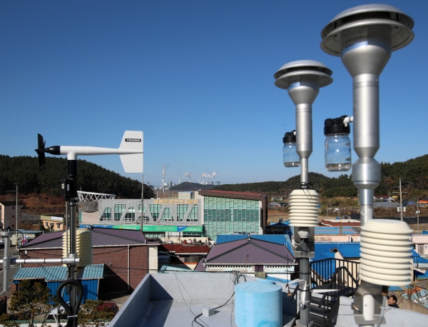 이원면사무소 대기오염측정소 모습.