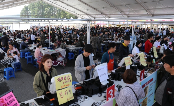 지난 2018계룡군문화축제 입점음식점 사진
