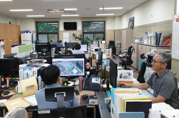 공주시 일본수출규제 대책상황실 운영 모습