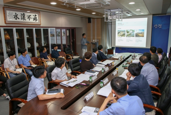 시민봉사 지원센터 및 장애인 회관 설계용역 착수보고회 개최 모습
