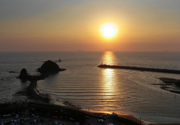 할미할아비바위 낙조