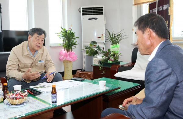 지난 27일 소원면에서 열린 ‘현장 군수실’ 모습.