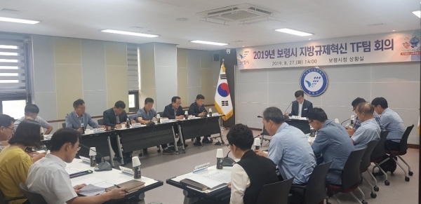 지난달 27일 개최된 지방규제혁신 TF팀 회의장면