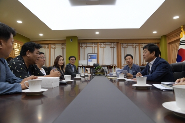 중국 여행사 팸투어 진행 모습