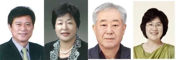 (왼쪽부터) 체육진흥 백승균, 사회봉사 장순화, 지역개발 오동혁, 농어업진흥 김미순
