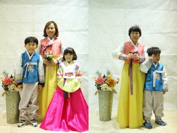다문화 가족 한복체험 모습