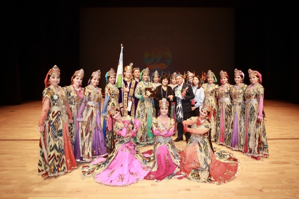 흥타령춤축제 참가팀 환영식 모습