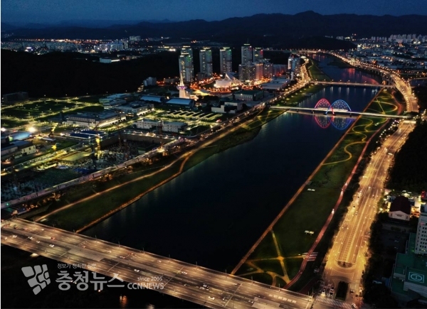 갑천변 물빛길 예상 조감도.