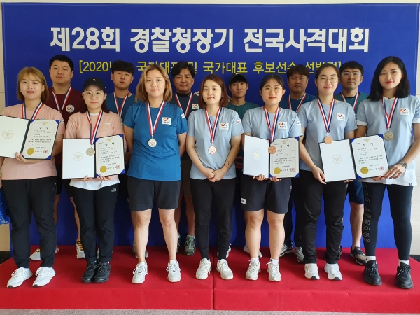 서산시청 사격팀 단체사진