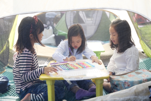 28일 호수공원에서 개최된 2019 안견사랑제 전국 초·중·고 미술대회 모습