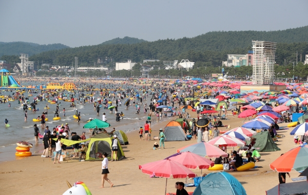 만리포해수욕장 모습