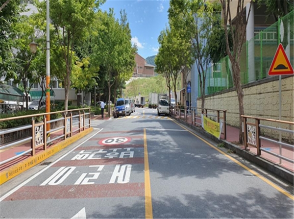 어린이보호구역 정비 모습