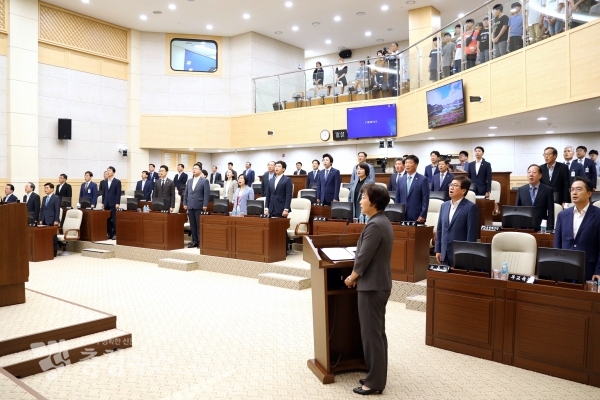 제57회 세종시의회 임시회 본회의 전경