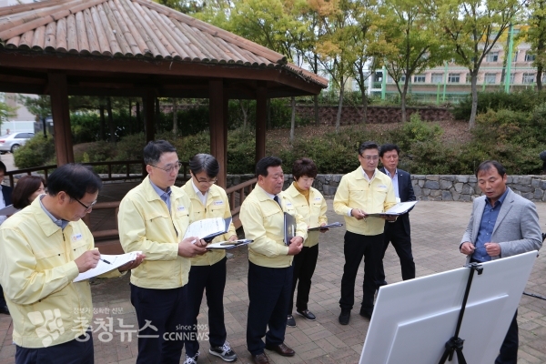 건설교통위원회 현장방문(봉서산 생태공원) / 충청뉴스 최형순 기자