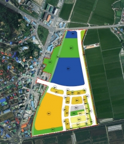 신청사 및 도시개발사업 추진 순항(토지이용계획도)