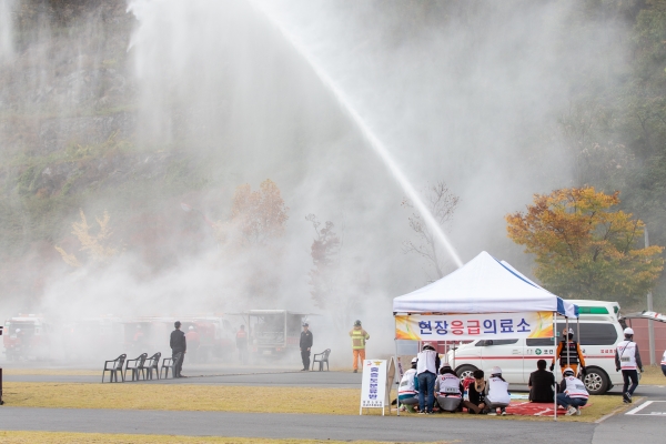 청양군, 대형 산불발생 대비 안전훈련 실시 모습