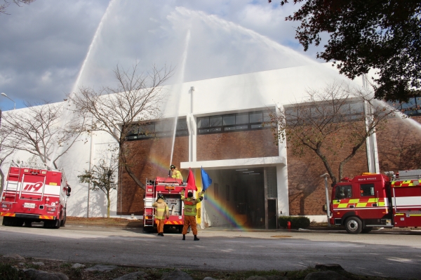 부여군, 2019 재난대응 현장훈련 장면