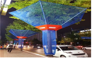 둔산남로 바로세움병원 앞에 설치한 은행열매 수거기