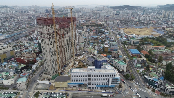 천안시 동남구청사부지 도시재생사업 항공사진