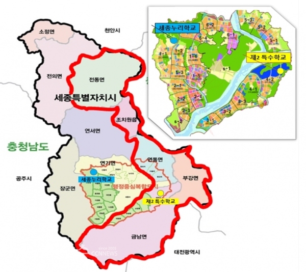 특수학교 학군예상지도