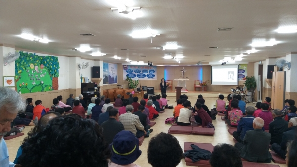 부여 웰다잉 안심 노인대학 운영장면(부여장로교회)