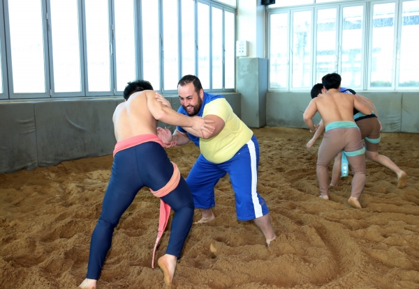 스페인 전통씨름 루차카나리아 대표단 태안 방문