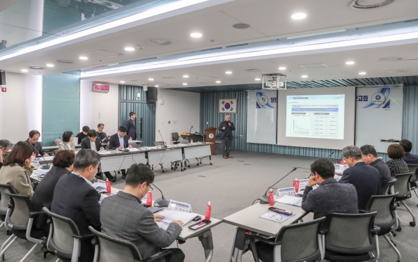 시립병원 설립 타당성 연구용역 최종 보고회 개최 모습