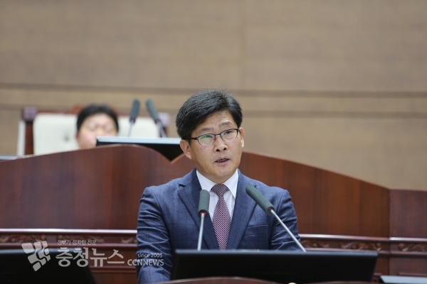 5분 발언하는 천안시의회 정도희 의원