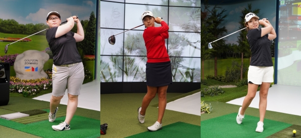 ‘2019 롯데렌터카 WGTOUR 챔피언십 대회’ 주요 선수 – (좌측부터) 정선아, 박단유, 이순호