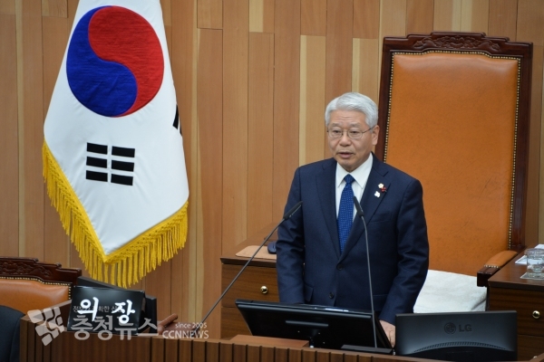 폐회사 하는 서금택 세종시의회 의장 / 충청뉴스 최형순 기자