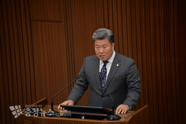 5분 발언하는 차성호 세종시의회 의원 / 충청뉴스 최형순 기자