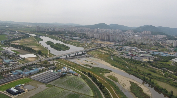곡교천 전경사진
