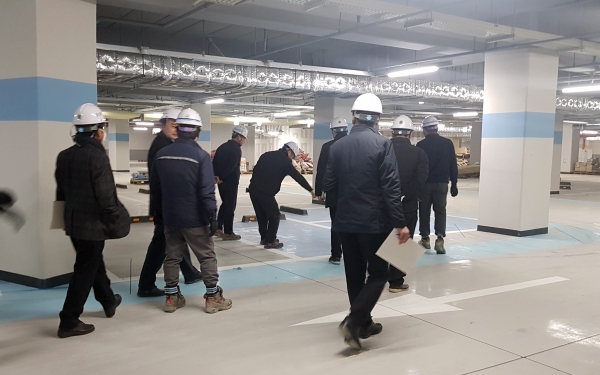 동남구청 신청사 입주 사전점검 현장 모습