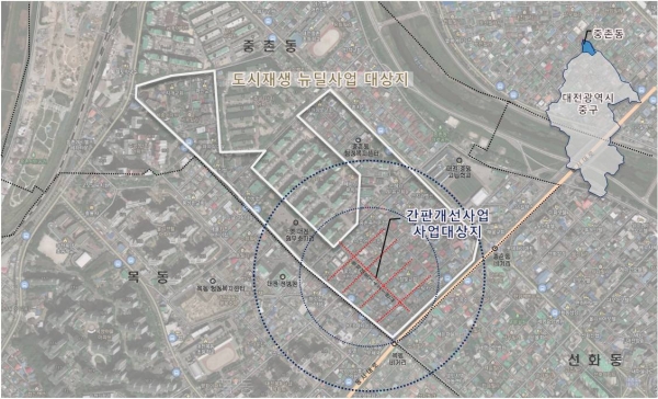 중촌동 간판개선사업 사업대상지