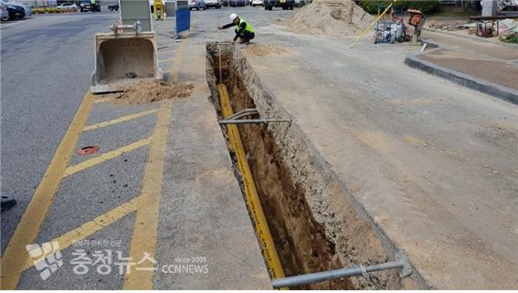 도시가스 공사 장면