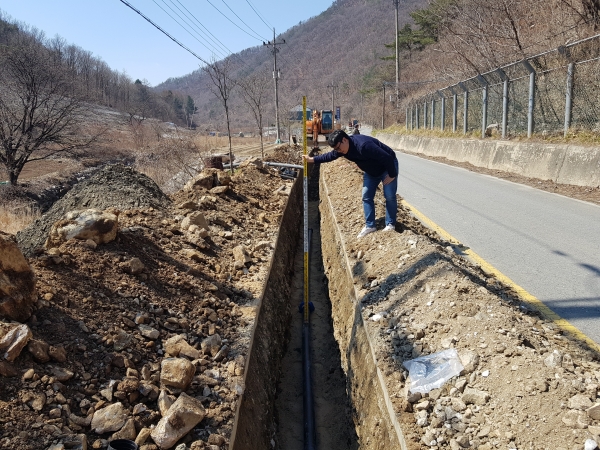 상수도 공사 모습