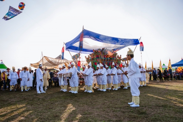 부여 용정리 호상놀이 공연 장면