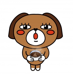 책 읽는 카페 ‘덕구쌀롱’ 모집/ 커피 마시는 덕구 캐릭터