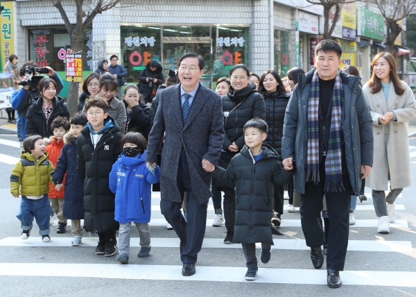 LED설치 횡단보도 현장방문