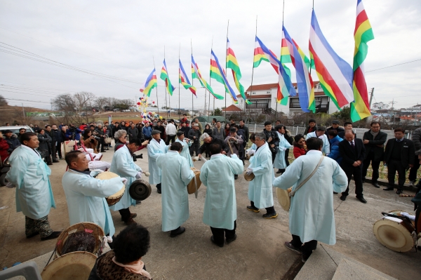 황도 붕기풍어제 행사 진행 모습