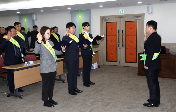 결의대회 선서 모습