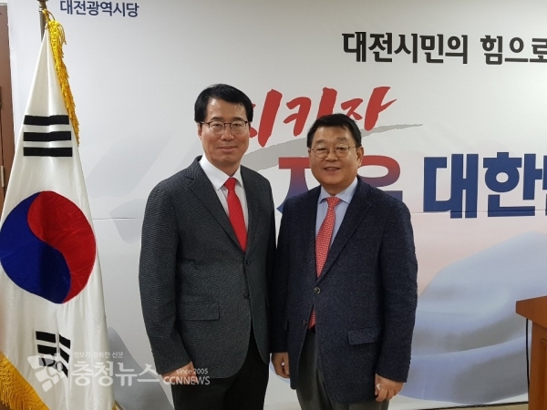 양홍규 서구을 예비후보와 박성효 전 대전시장