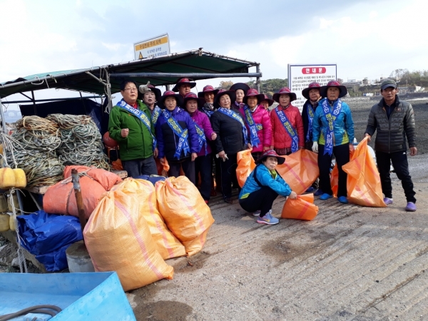 고대어촌계 청결활동 사진