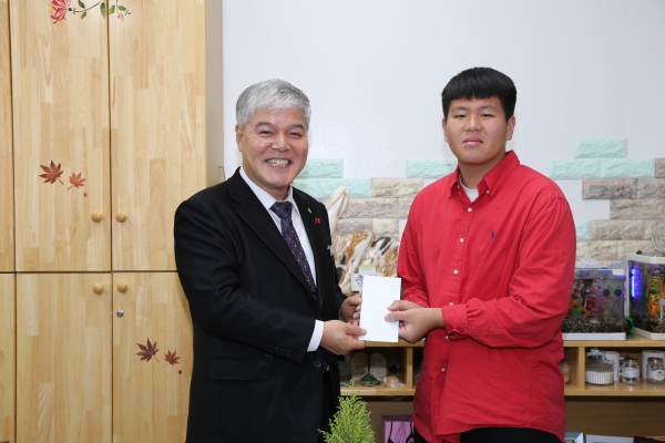 문정우 금산군수 사회복지시설 향림원 방문 모습